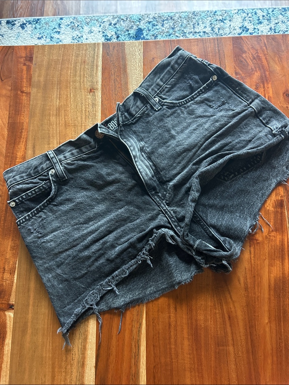 Urban Outfitters BDG Black Distressed High-Rise Jean Shorts